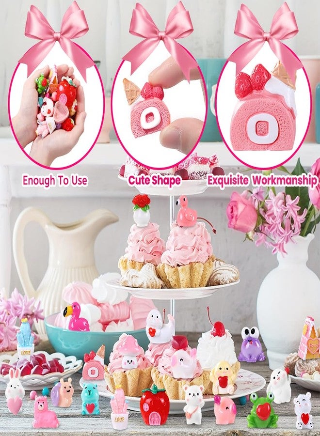 DULEFUN Valentine's Day Miniature Figurines, Valentines Mini Small Resin Animal Little Tiny Ducks Love Heart Figures for Dollhouse Home Micro Garden Landscape Decoration Craft Valentines Party Favors - Image 5